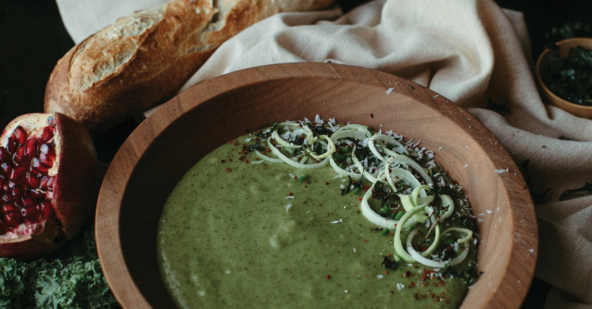 Cream of Kale & Leek Soup Edible San Joaquin Valley